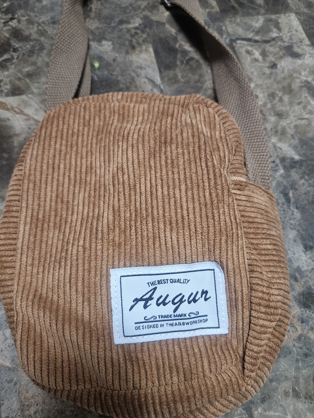 Augur Men's Corduroy Belt Bag in Light Brown